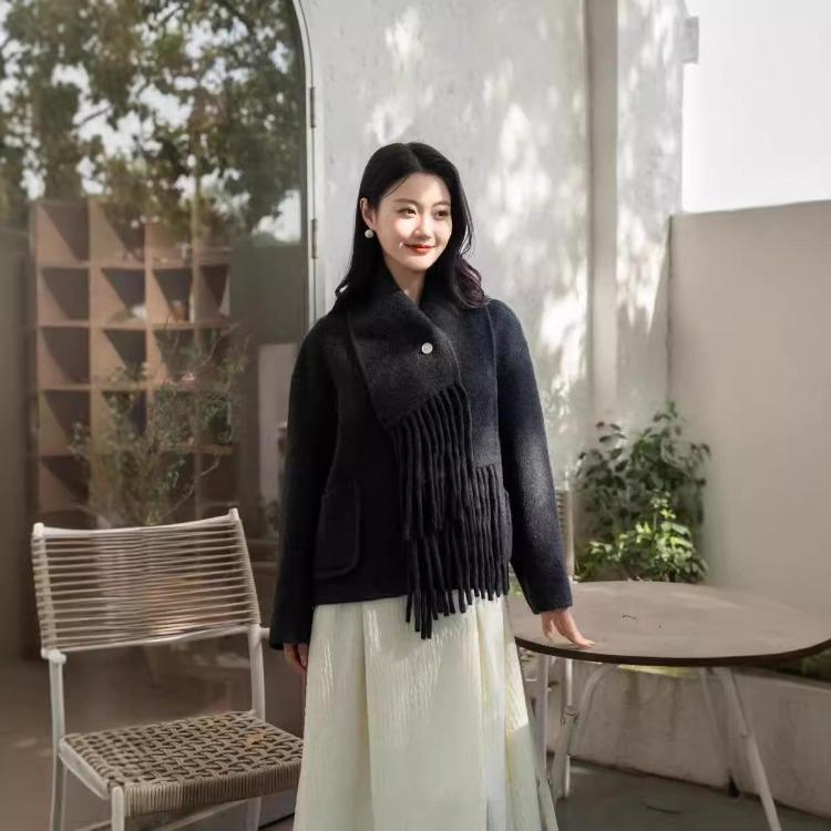 Winter Korean Style Double Sided Wool Coat Short Scarf Woolen Autumn New S