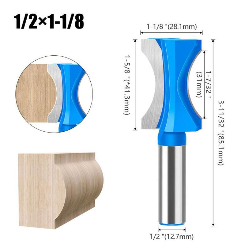 

12 мм 1/2 хвостовик полукруглая бита выпуклая кромка биты для дерева концевая фреза деревообрабатывающий инструмент промышленный класс фреза 12.7mm shank синий