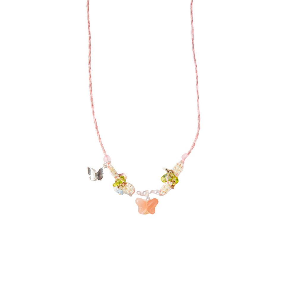 Mori Dream Butterfly Flower Collarbone Chain, Ancient Super Fairy Design Feeling Fresh And Sweet Necklace