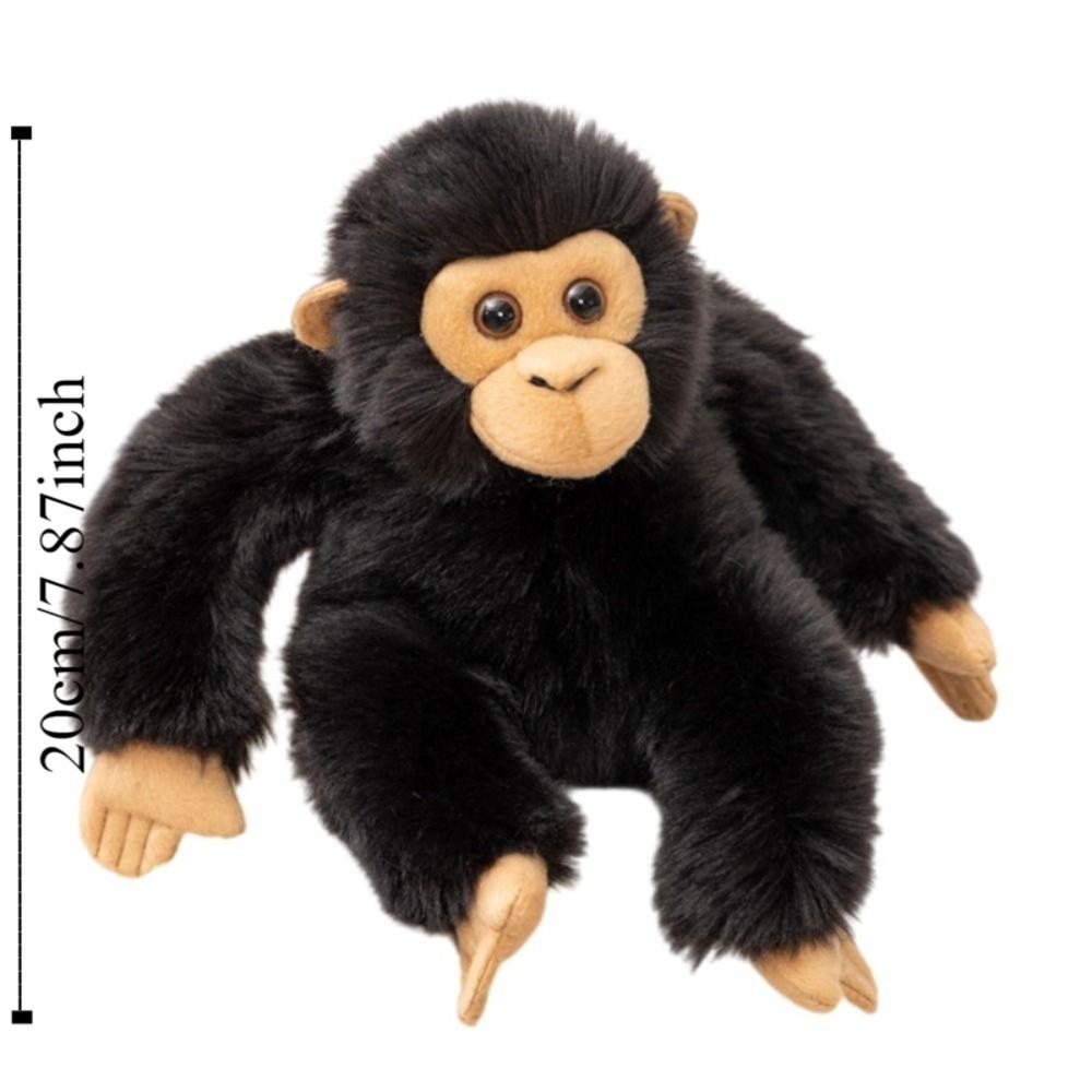 Soft Fluffy Chimpanzee Plush Toy Realistic Design Gorilla Stuffed Animal  Home Decor