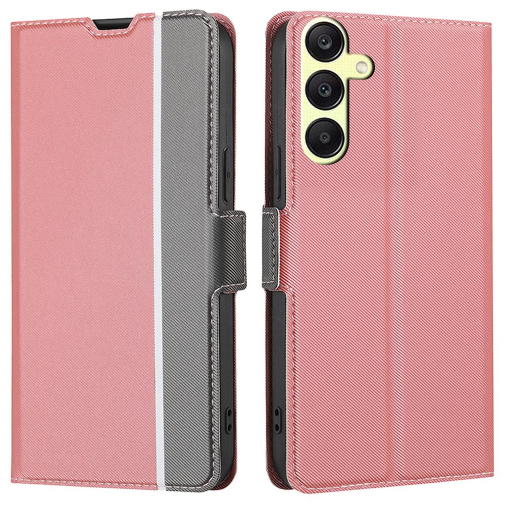 

Кожаный чехол для Samsung Galaxy A25 5G (Глобальный) (161,0 х 76,5 х 8,3 мм) Чехол для телефона с отделениями для карт Pink