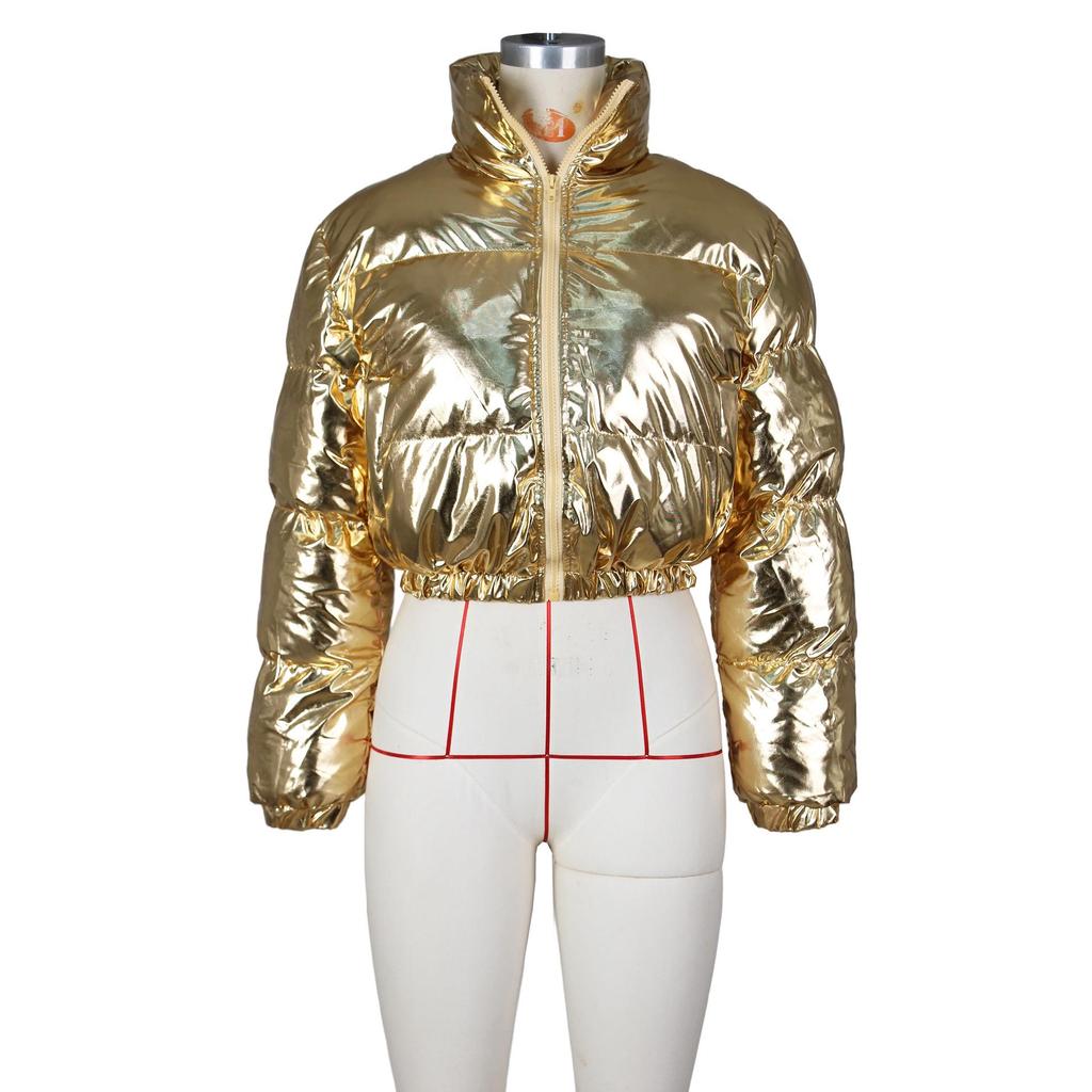 European & American Women's Trendy Cotton-Padded Casual Short Jacket - Autumn/Winter Fashion