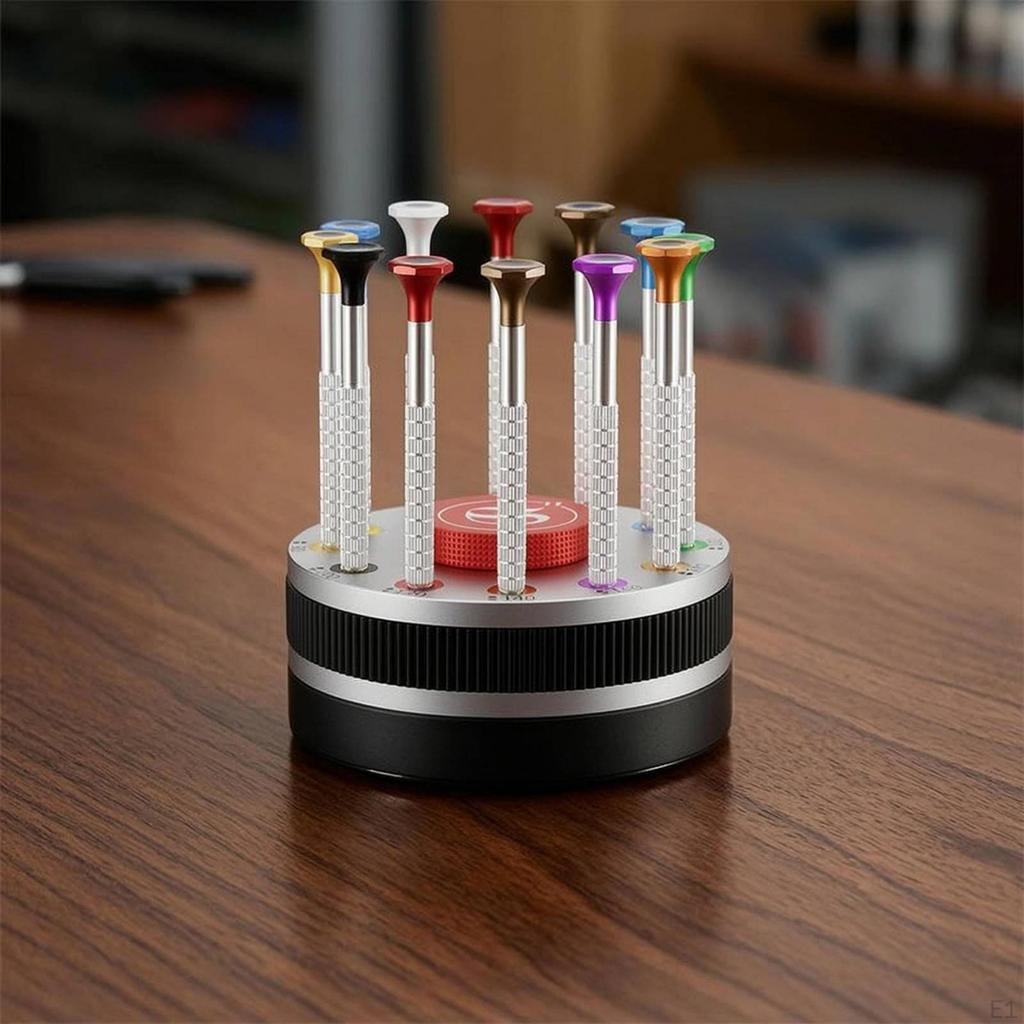 10 Pieces Watch Repair Screwdriver Set Knurled with Rotating