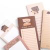 Cute Korean Biscuits Bear Memo Pad Message Notes Decorative Notepad Note Check List Memo Stationery Office Supplies Gift Card