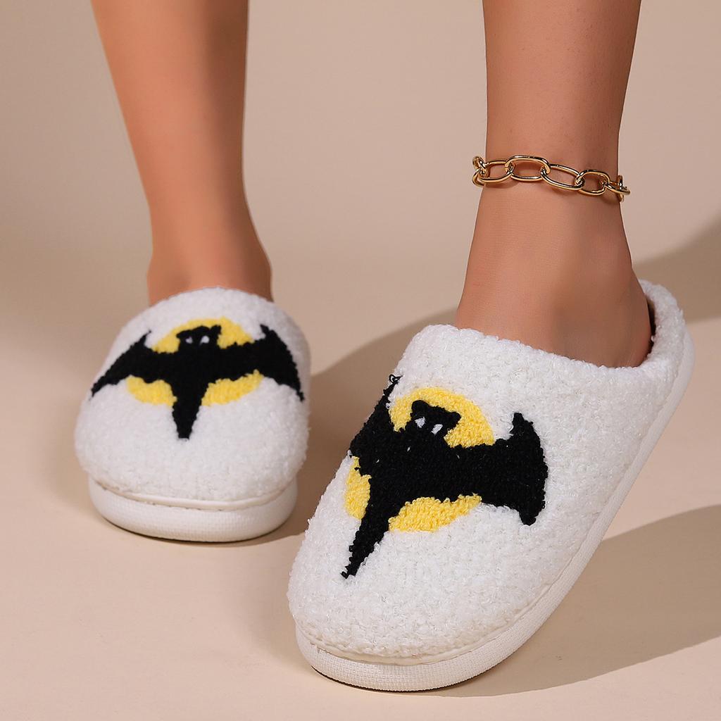 Winter bat halloween slippers household indoor non-slip thermal cotton slippers winter