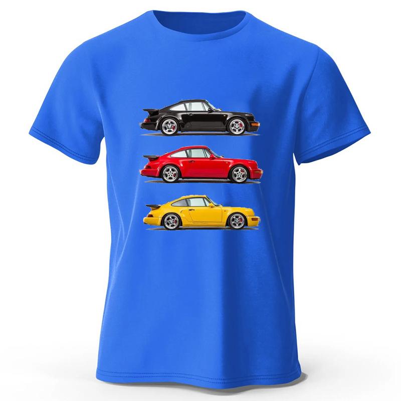 

Car Racing Classic Graphic T Shirts Short Sleeve 100% Cotton T-shirts Oversize Tops Summer Harajuku Streetwear Men s Clothing 4XL
