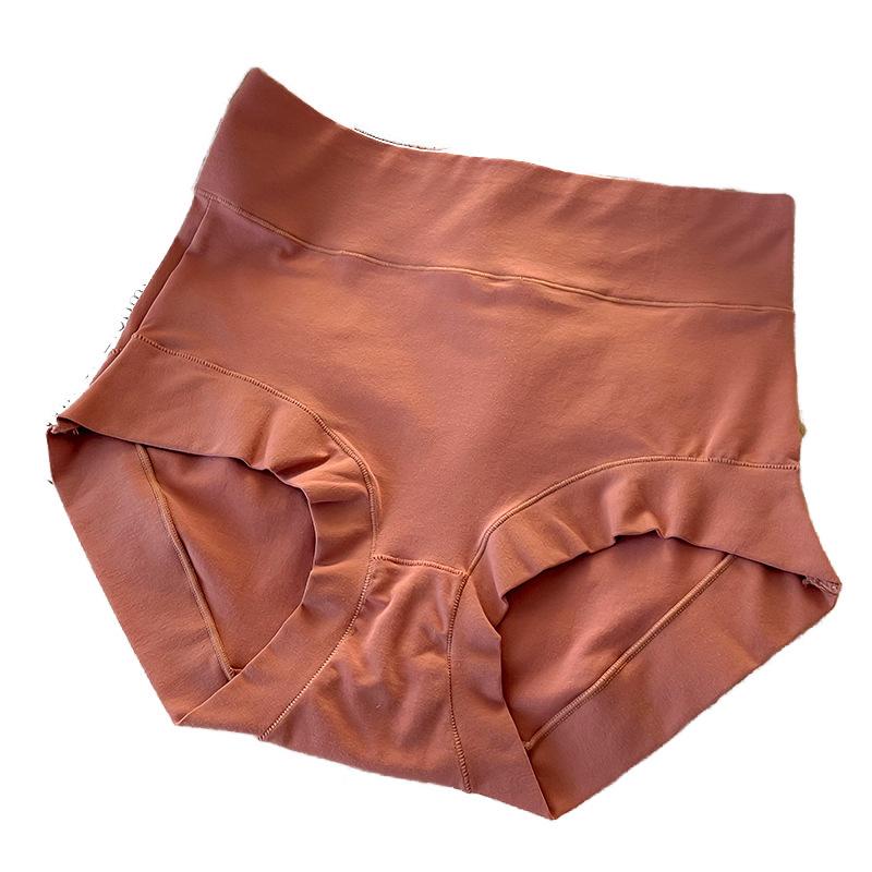 Übergröße 60 Stück Nahtlose Baumwoll-Slips mit hohem Bund zur Bauchkontrolle für Damen mit antibakteriellem Schritt und Hüftlift.