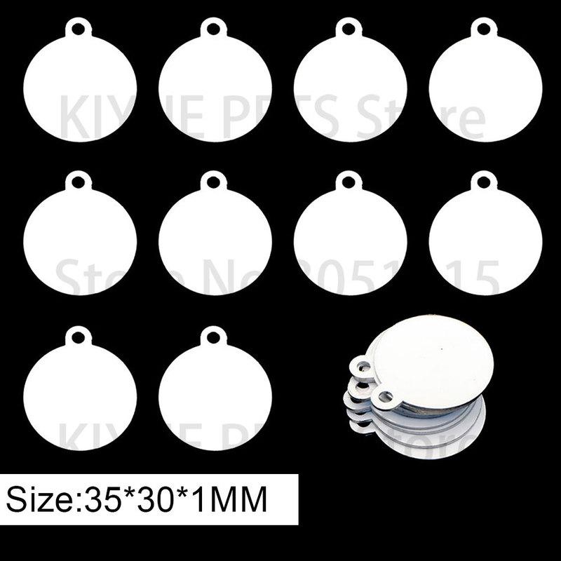 100Pcs Customize Sublimation Dog Tag Pet Aluminum Id Cat Accessories Address Tag For Dogs Heat Transfer Printing Blank Nameplate