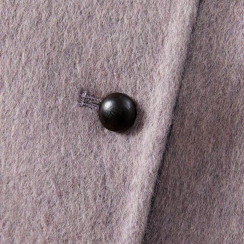 Women's Elegant Merino Wool Double-Faced Short Coat