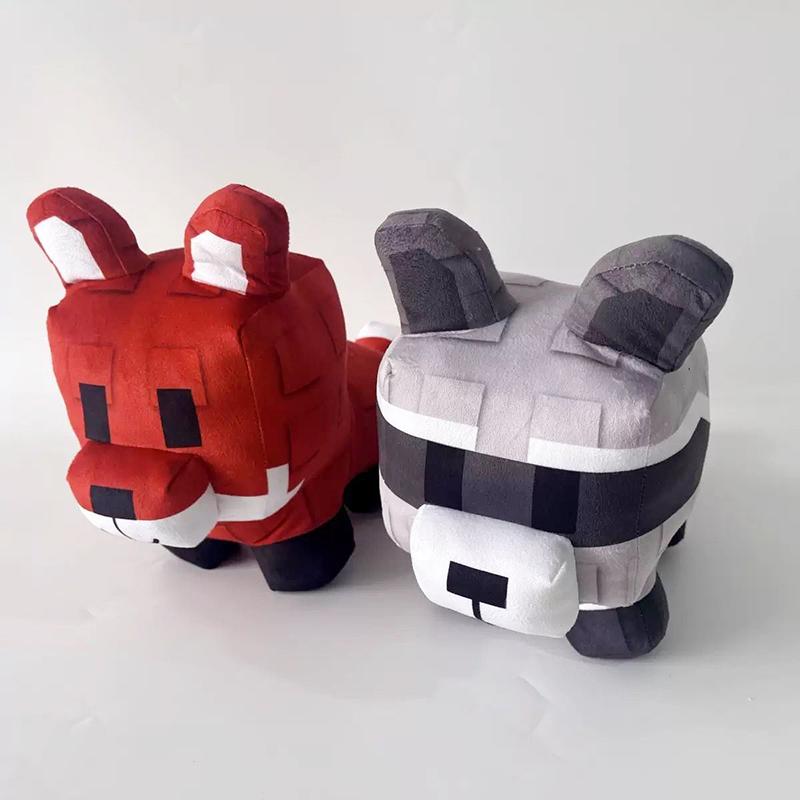 Game Grow A Garden Small Game Pillow Keychain Raccoon Red Fox For Birthday Gifts Plush Pixel Animal Model Ornament Game Souvenir