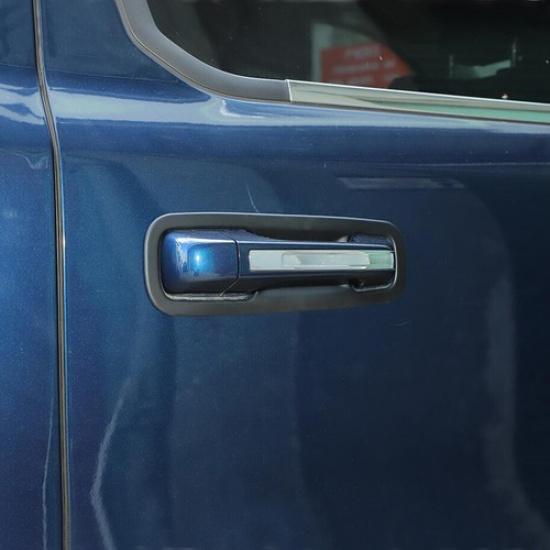 For -2024 Dodge RAM 1500 ABS Black Exterior Door Handle Bowl Cover Trim 8PCS