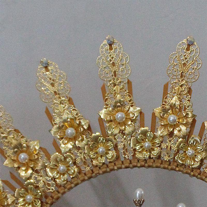 Baroque Luxury Hair Hoop Headwear Gothic Crown Material Package Goddess Pearl Headband Hair Accs for Women Photo