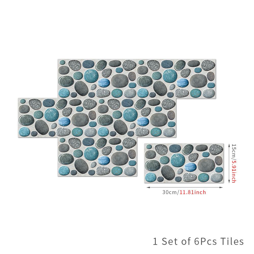 Simulated Cobblestone Retro Matte Wall Sticker Wall Decoration Refurbished Wallpaper Self-Adhesive Kitchen Oil-Proof Sticker
