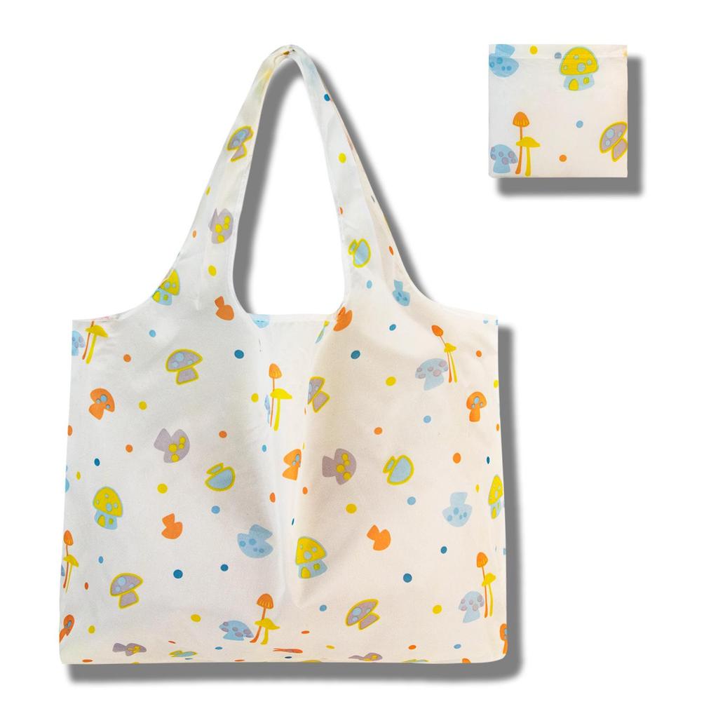 Eco-Friendly Large Capacity Foldable Tote Bag - Creative, Portable, Printed, and In Stock