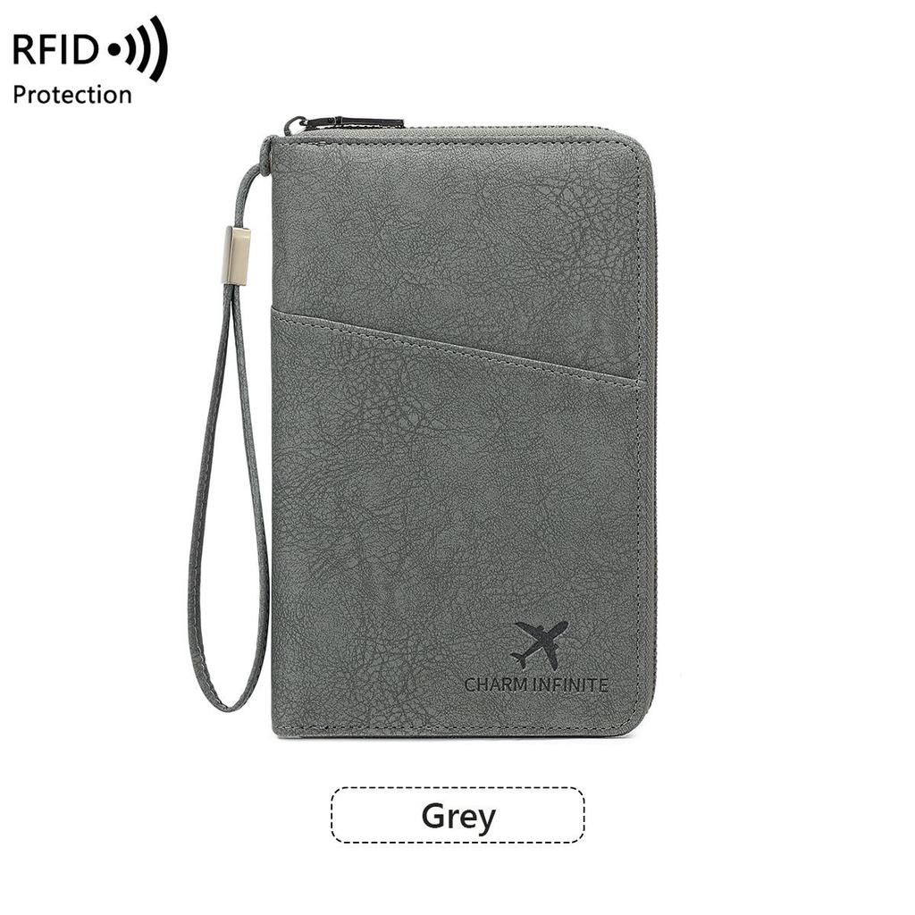 RFID Passport Holder: Anti-Magnetic, Zippered, Multi-Functional Travel Wallet