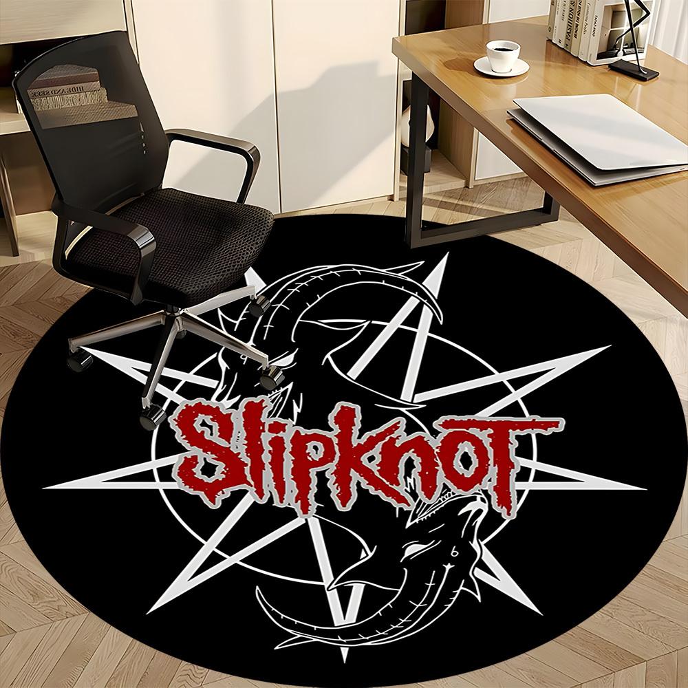 1pc Slipknot Band LogoChair Carpet for Office, Non-slip, Soft and Durable Office Rug for Interior Decoration, Perfect for Office Yy250925186