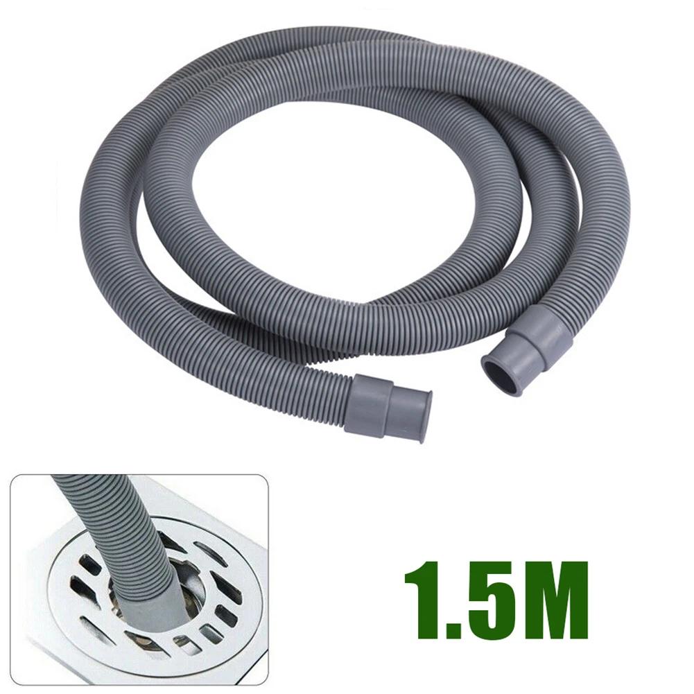1.5M Washing Machine Dishwasher Drain Waste Hose Water Outlet Expel Soft Tube Extension Pipe Stretchable Drain Flexible Hose