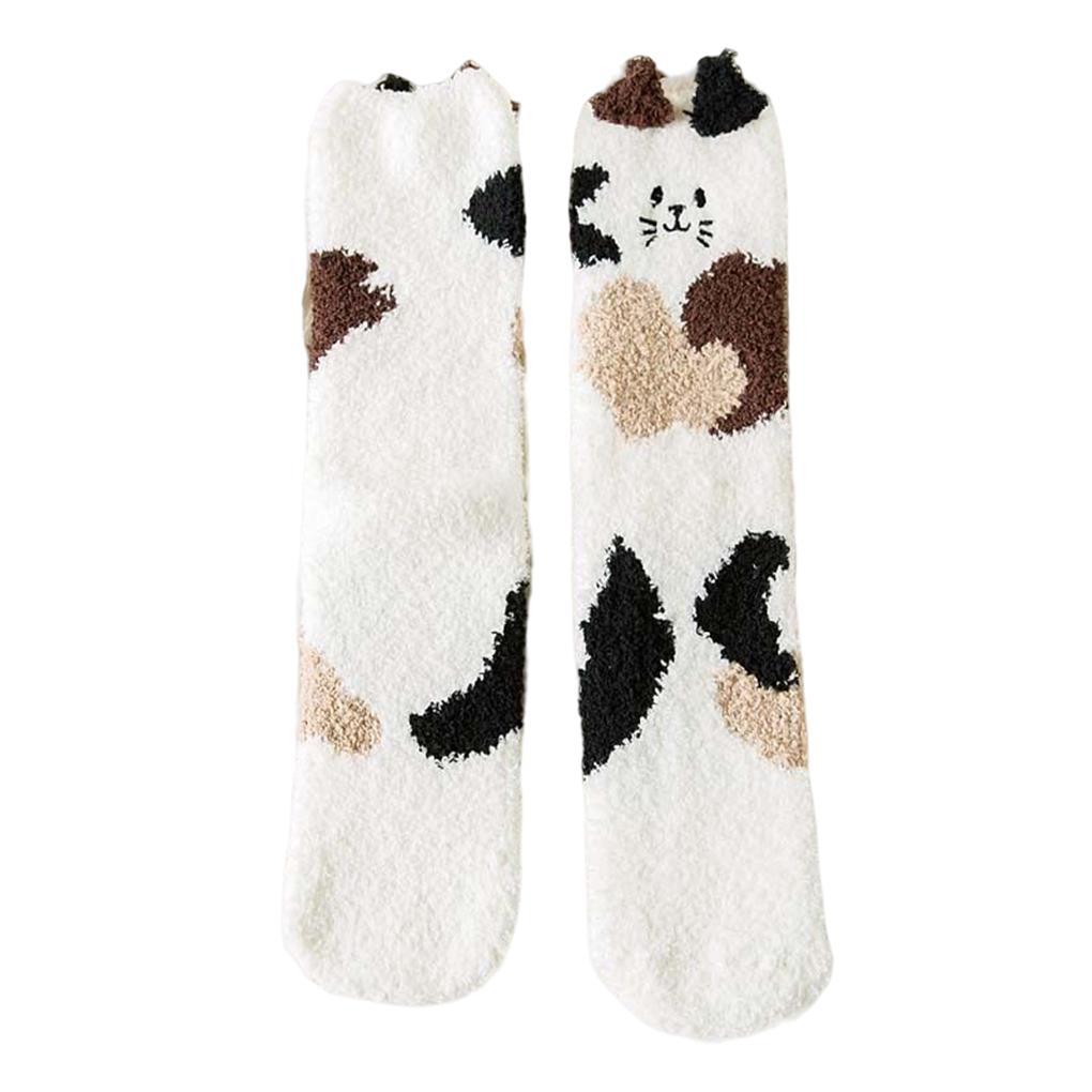 1 Pair Slipper Socks Cute Cartoon Animal Cozy Washable Reusable Winter Autumn Sleeping Warm Sock Footwear for Female