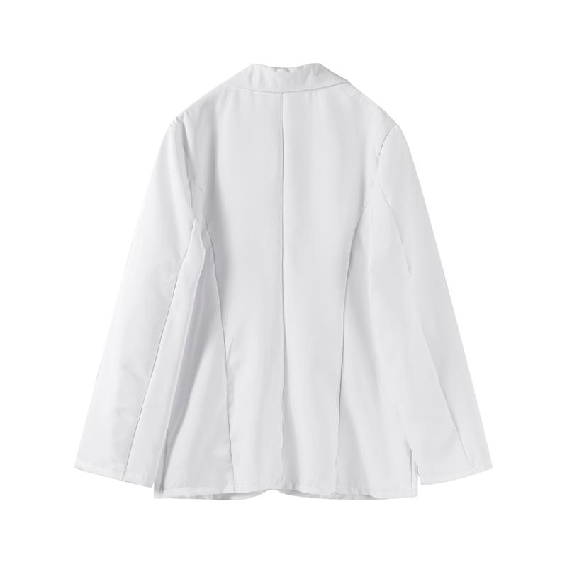 Women Solid Elegant Office Casual Commuting Coat Lapel Long Sleeve Blazer Single Breasted Pockets Jackets Spring Autumn Thin Fashion Overcoat