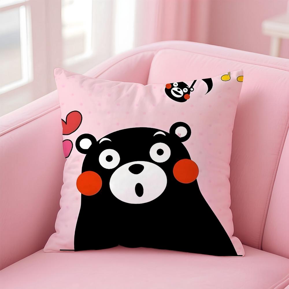 Süße K-Kumamon Kissenhülle Bequeme Wendekissenhülle Ideal für Auto Sofa Schlafzimmer & darüber hinaus