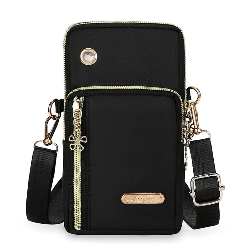 Minimalist Women's Phone Sling Bag – Lightweight Nylon Crossbody with ID Pocket, Ideal for Travel & Shopping