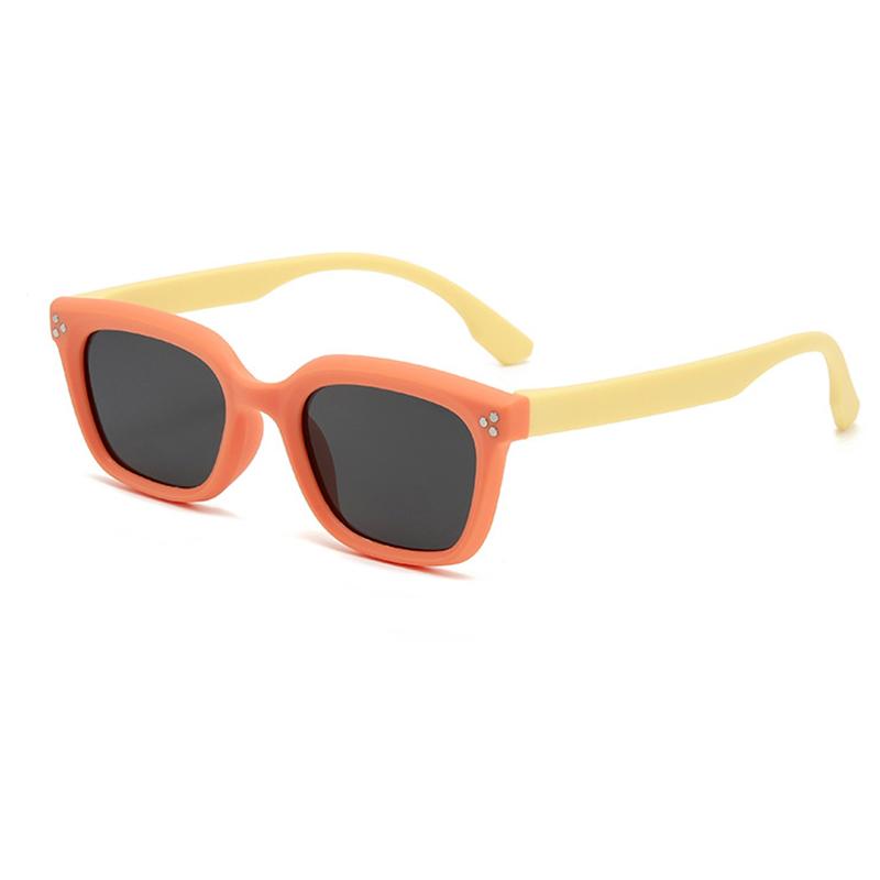 

Latest Children s Square Frame Premium-quality Durables Vintage Trend Silicone Soft Material Sunglasses Hit 23054
