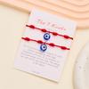 Lucky Handmade 7 Knots Red String Couple Bracelet for Women Men Turkish Evil Eye Sea Shell Heart Pendant Wristband Jewelry Gifts