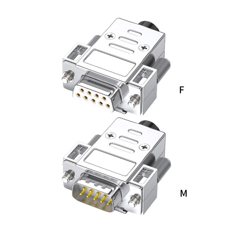 Industrieller DB9 Stecker 9-polig RS232 RS485 Serieller Adapter zu Klemmenblock Signalmodul mit Metallgehäuse