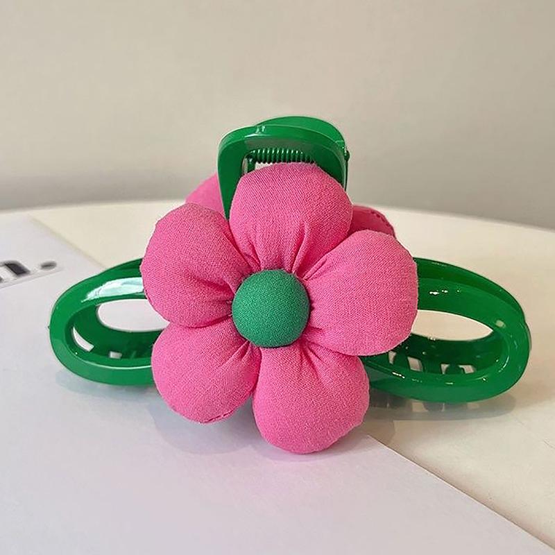Hairpin Large Flower Hairpin Flower Hairpin  Rose Red Flower Hairpin Acrylic Large Green Hairpin Women'S Hairpin Shark Clip