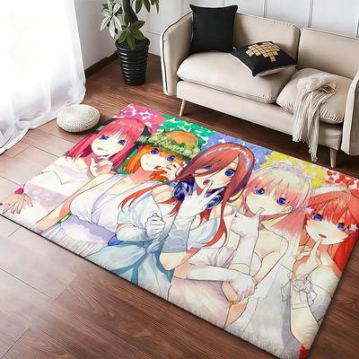 Anime Hot Q-Quintessential Q-Quintuplets Floor Mat Cozy Flannel Soft Thick Non-Slip Mat Living Room Bedroom Kitchen Decor Rugs
