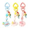 Whimsical Cloud Star Keychain Metal Beadwork Cloud Shaped Keyring Pendant Cute Functional Gift for Women and Teens