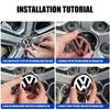 2026 Hot 4PCS 55 65mm car wheel hub center cap badge hub cap suitable for Volkswagen Golf Sharan Passat Tiguan VW R GTI tire Accessories