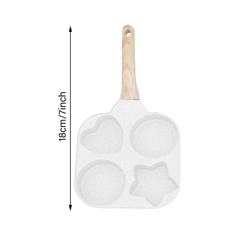 

4-Hole Frying Pot Pan Thickened Omelet Pan Non-stick Egg Pancake Steak Pan Cooking Egg Ham Pans Breakfast Maker Cookware Pan білий