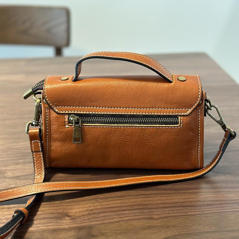 Johnature Ретро натуральная кожа маленькая сумка для женщин универсальные коровья кожа — фото 10