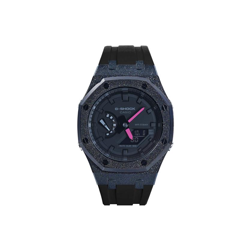 Casio Herren Flüssigkristall/Analog Dual-Display Serie Schwarze Uhr GA-2100-7A-