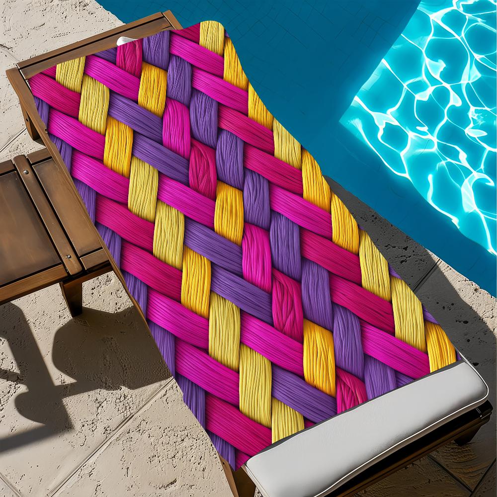 fashion funny Retro ethnic imitation braided pattern soft Beach Towels Trip swim Pool bathing Towel Gym home Decor Gift Holiday