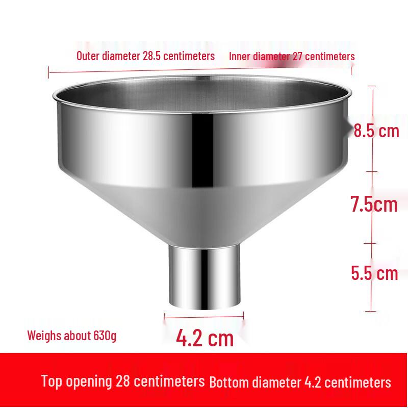 Large Caliber Stainless Steel Funnel