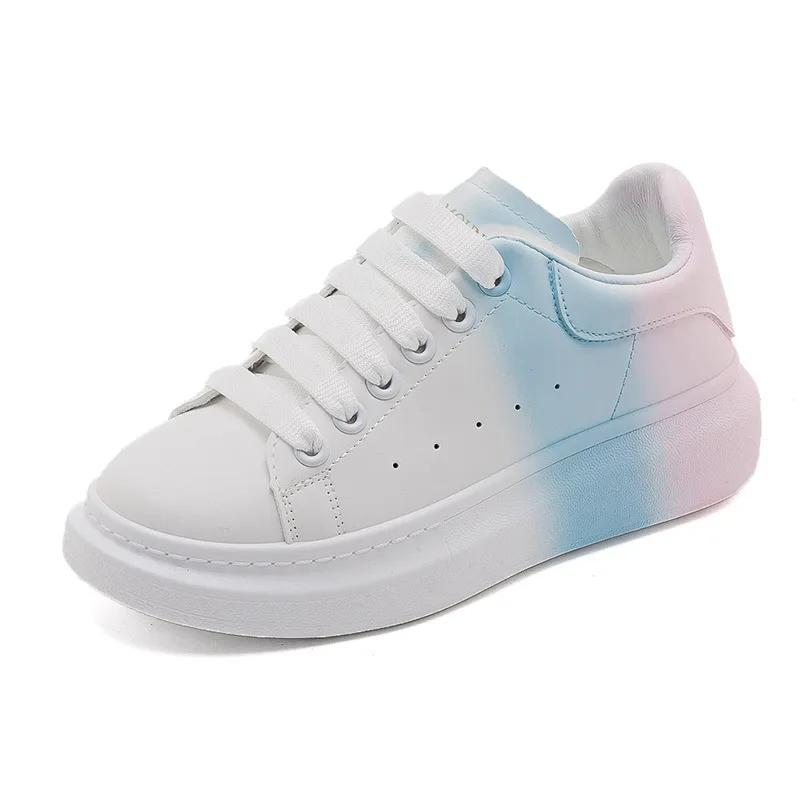 High Quality Leather Women Platform Sneakers Spring Autumn Fashion Sports Breathable White Casual Shoes Women's Vulcanized Shoes