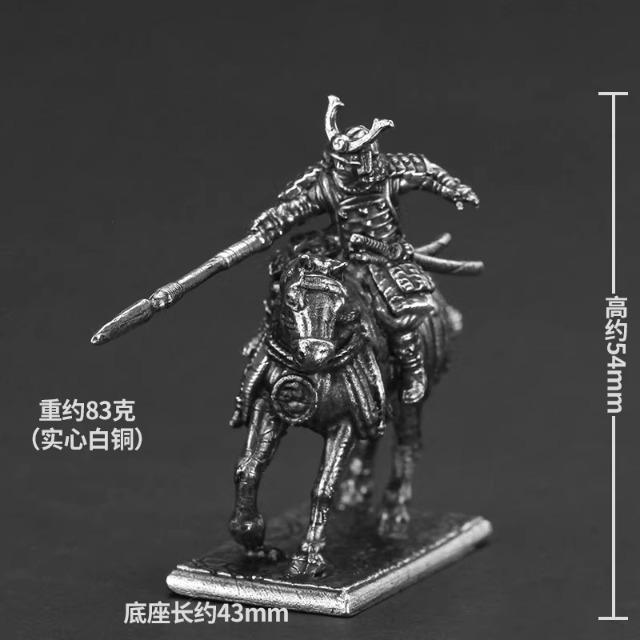 Metal Japanese Samurai Cavalry Warrior Model Wargame Miniature Tabletop Game Piece Car Home Decor Military Collection Figurine