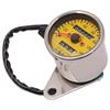 Meliore Mechanical LED Mini Speedometer 140km/h with Indicator, 12V, Silver and Yellow