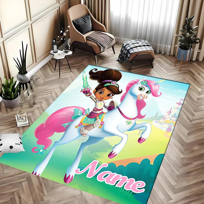 Custom personalization Nella the Princess Knight Area Rug - Perfect For Kitchen, Bathroom,Laundry Room Decor Large Size Available,Gift All Seasons