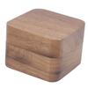 Ring Holder Box 5.5cm Square Walnut Wood Magnetic Closure Portable Jewelry Ring Case for Wedding