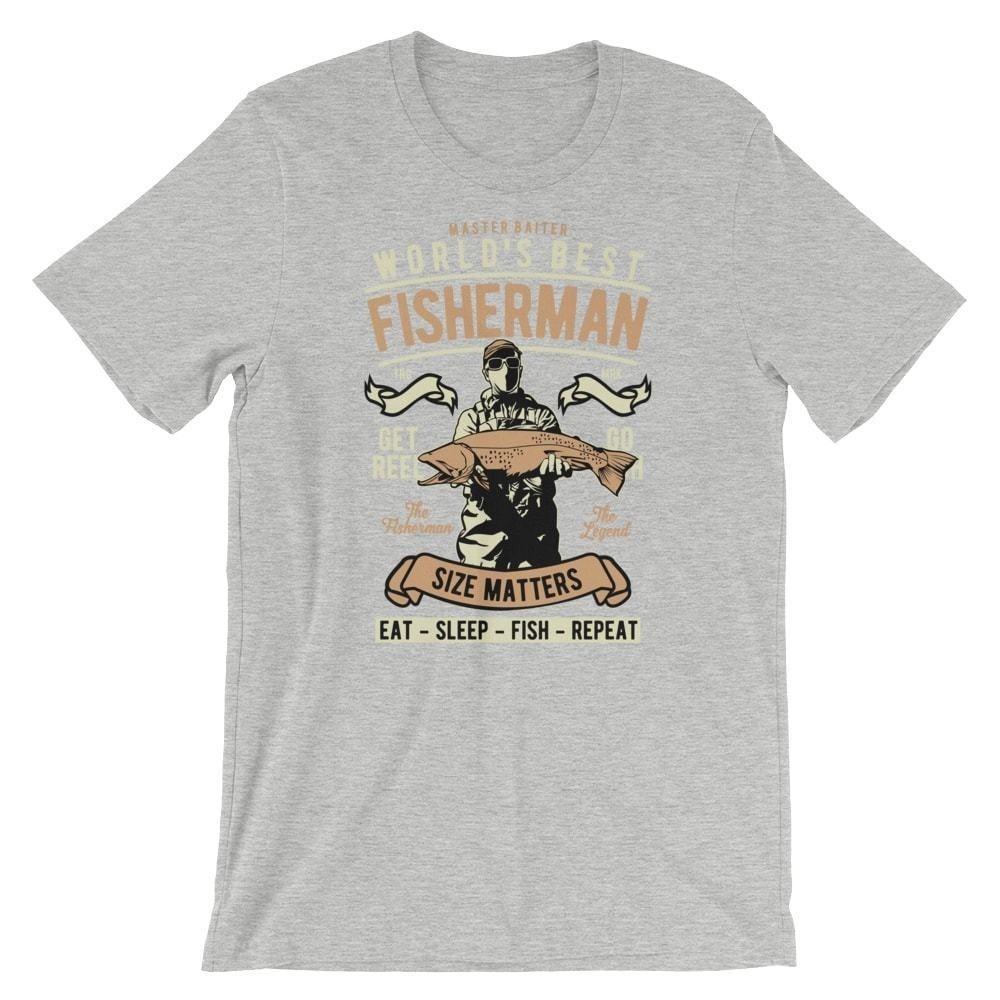 

Worlds Best Fisherman T-Shirt. 100% Cotton Premium Tee NEW 4XL