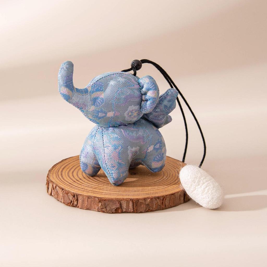 Silk Handmade Little Elephant Charm Pendant - Cute Gift for Friends