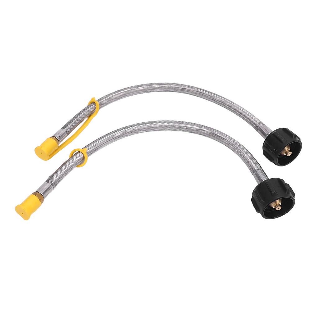 2PCS 1 4 Inch Male NPT RV Hose with QCC1 Type1 Connector for 20lb to 40lb Dual Tank and Vertical Regulator 15in Long