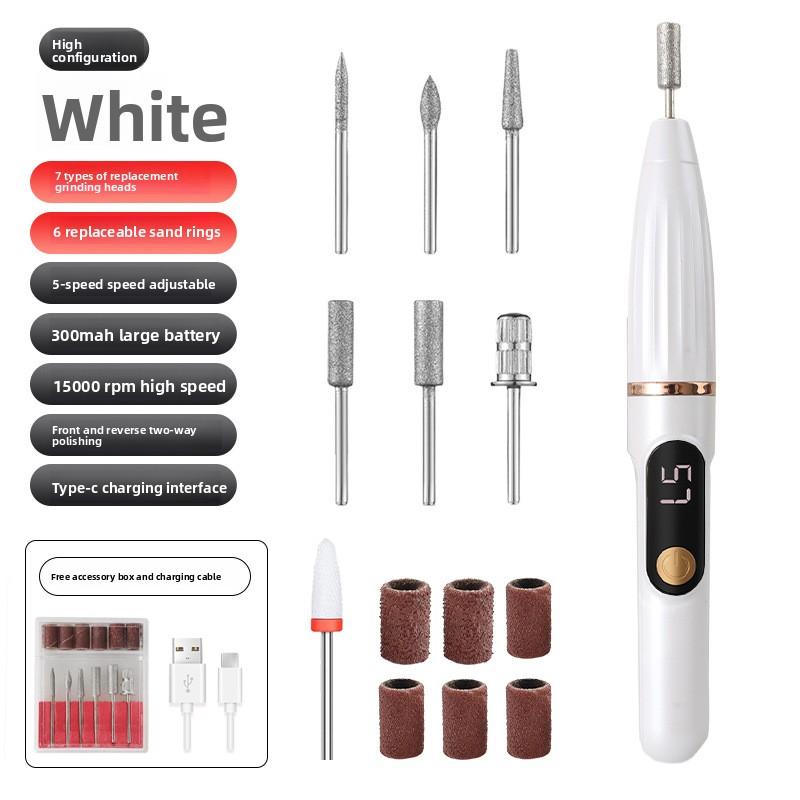 Electric Nail Grinder Small Tool Nail Remover Nail Grinder Portable LCD Electric Nail Clipper Nail Grinder