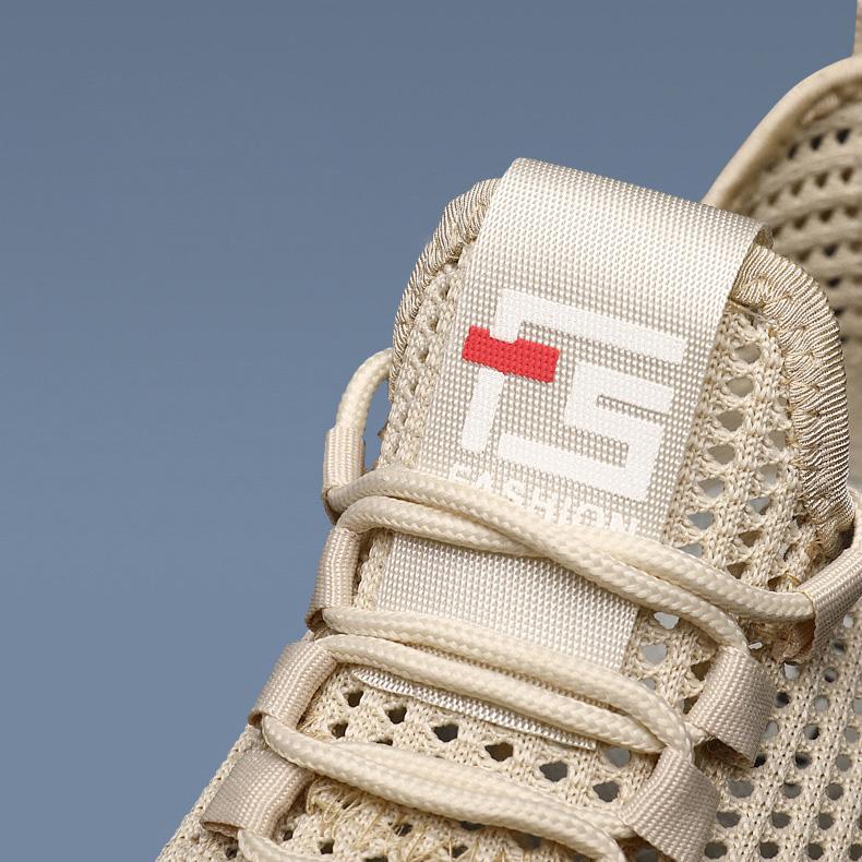 Men's Flyknit Sports Shoes Casual Mesh Breathable Single Shoes Lace Up Sneaker Running Shoes 39-44