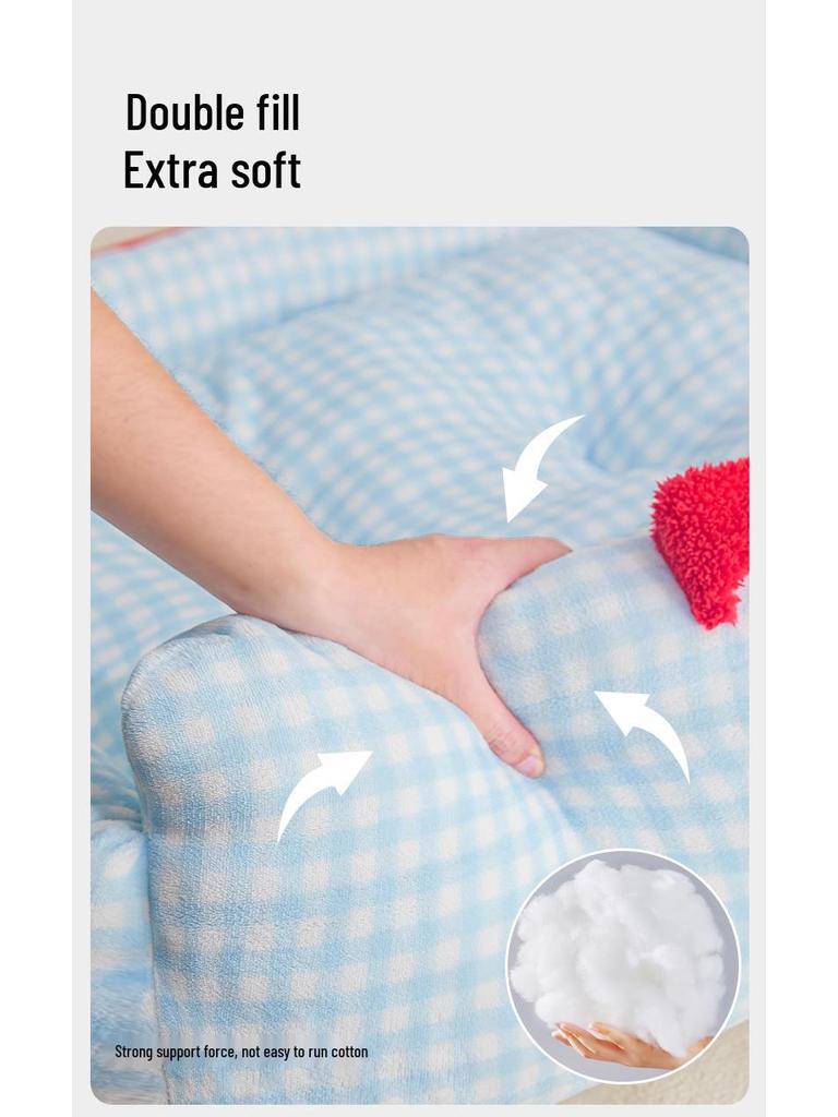 All-Season Washable Dog Bed & Cat Mat - Bichon Sofa Style