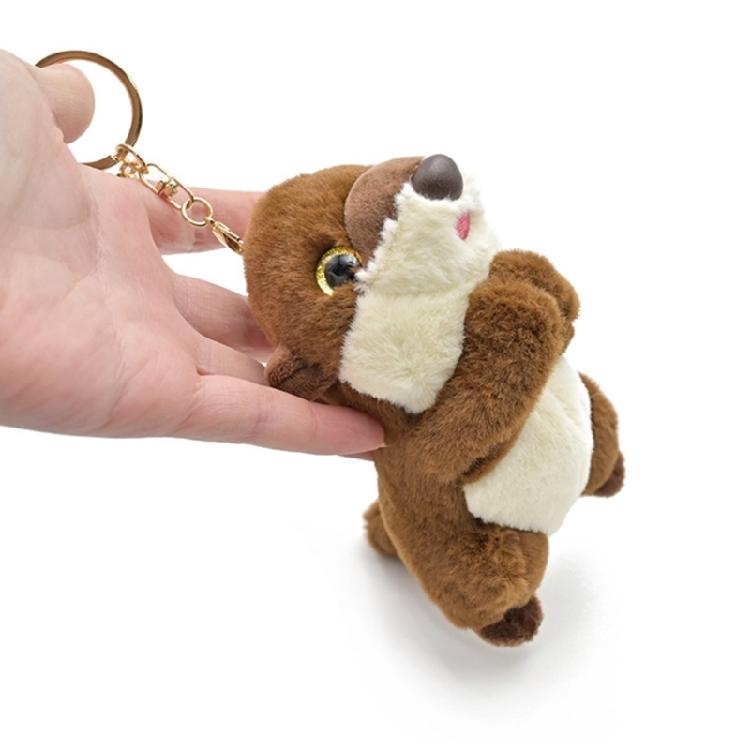 Lovely Otters Pendant Keychain Plush Animal Keyring Accessory Fashionable Bag Charm Stylish Ornament for Phone Wallet