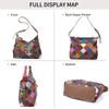 Women'S Bag Leather Shoulder Bag Handmade Flower Color Matching Diamond Women'S Casual Personalized Cowhide Bag